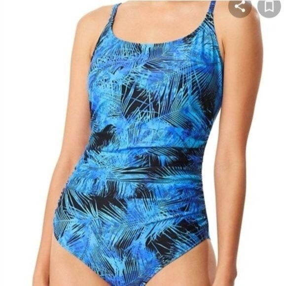 Speedo Tropical Print One-Piece Swimsuit UV50+ Sun Protection